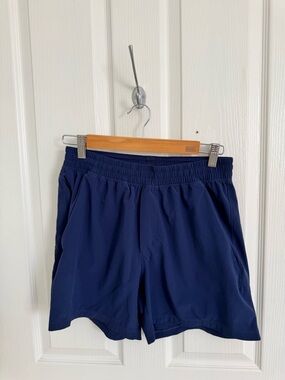 lululemon athletica Navy Elastic Waist Shorts